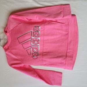 Adidas pink hooded sweatshirt